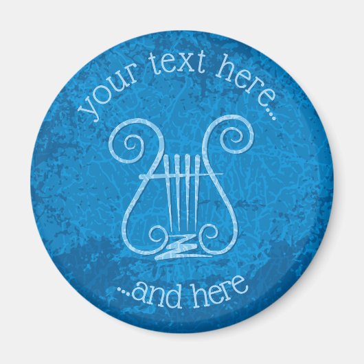 Blue Lyre Hintergrund Magnet (Vorne)