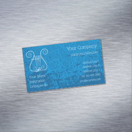 Blue Lyre Hintergrund Magnetische Visitenkarte