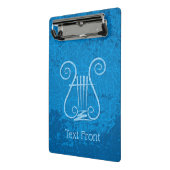 Blue Lyre Hintergrund Mini Klemmbrett (Gewinkelt2)