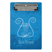Blue Lyre Hintergrund Mini Klemmbrett (Vorderseite)