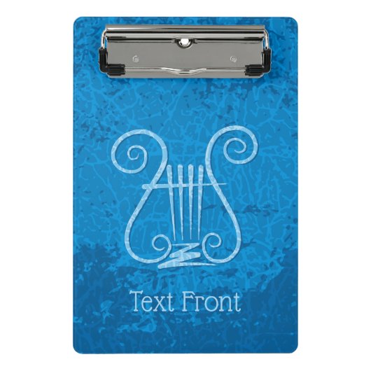 Blue Lyre Hintergrund Mini Klemmbrett (Vorderseite)