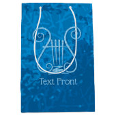 Blue Lyre Hintergrund Mittlere Geschenktüte (Vorderseite)