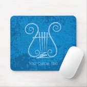 Blue Lyre Hintergrund Mousepad (Mit Mouse)
