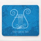 Blue Lyre Hintergrund Mousepad (Vorne)