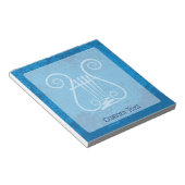 Blue Lyre Hintergrund Notizblock (angewinkelt)