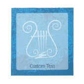 Blue Lyre Hintergrund Notizblock (Vorderseite)