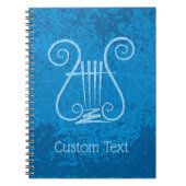 Blue Lyre Hintergrund Notizblock (Vorderseite)