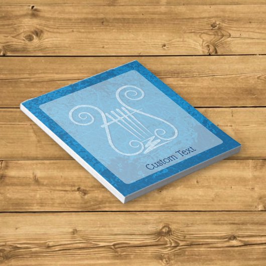 Blue Lyre Hintergrund Notizblock