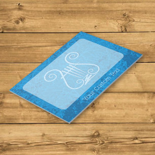 Blue Lyre Hintergrund Notizblock