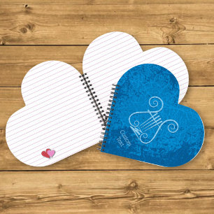 Blue Lyre Hintergrund Notizblock