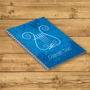 Blue Lyre Hintergrund Notizblock