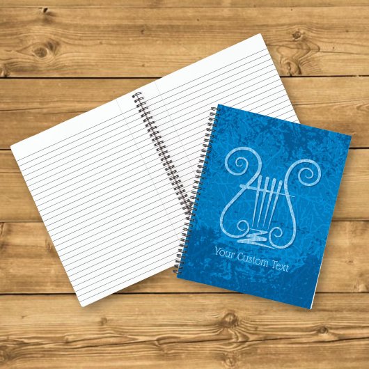 Blue Lyre Hintergrund Notizblock