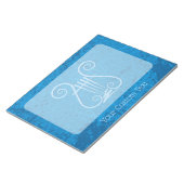 Blue Lyre Hintergrund Notizblock (angewinkelt)
