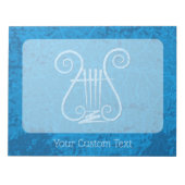 Blue Lyre Hintergrund Notizblock (Vorderseite)
