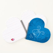 Blue Lyre Hintergrund Notizblock (Innenseite)
