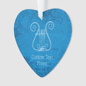 Blue Lyre Hintergrund Ornament (Vorderseite)