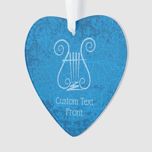Blue Lyre Hintergrund Ornament (Vorderseite)