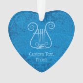 Blue Lyre Hintergrund Ornament (Vorderseite)