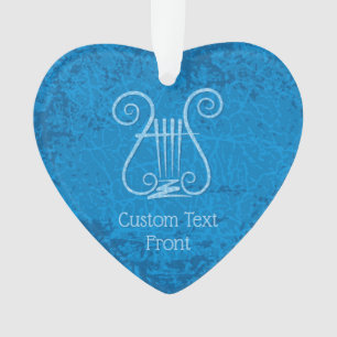 Blue Lyre Hintergrund Ornament