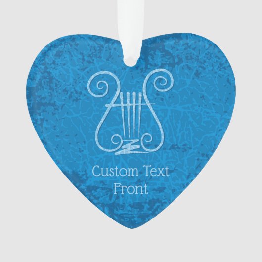 Blue Lyre Hintergrund Ornament (Vorderseite)