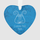 Blue Lyre Hintergrund Ornament (Rückseite)