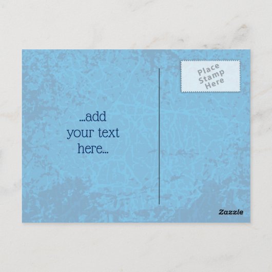 Blue Lyre Hintergrund Postkarte (Rückseite)