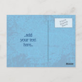 Blue Lyre Hintergrund Postkarte (Rückseite)