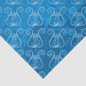 Blue Lyre Hintergrund Seidenpapier (Ausschnitt)
