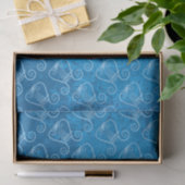 Blue Lyre Hintergrund Seidenpapier (Geschenk)