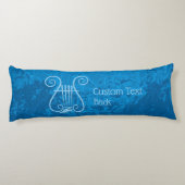 Blue Lyre Hintergrund Seitenschläferkissen (Rückseite)