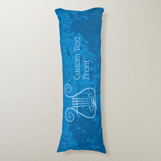 Blue Lyre Hintergrund Seitenschläferkissen (Vorderseite Vertikal)