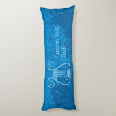 Blue Lyre Hintergrund Seitenschläferkissen (Rückseite (Vertikal))