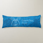 Blue Lyre Hintergrund Seitenschläferkissen (Vorderseite)