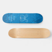 Blue Lyre Hintergrund Skateboard (Horizontal)