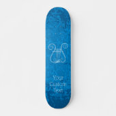 Blue Lyre Hintergrund Skateboard (Vorne)