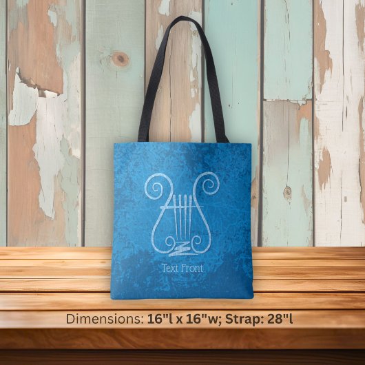 Blue Lyre Hintergrund Tasche