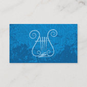 Blue Lyre Hintergrund Visitenkarte (Rückseite)