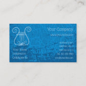 Blue Lyre Hintergrund Visitenkarte (Vorderseite)