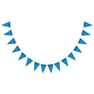 Blue Lyre Hintergrund Wimpelkette