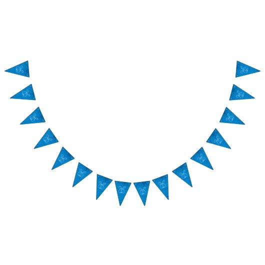 Blue Lyre Hintergrund Wimpelkette (Alle)