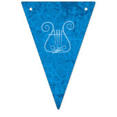 Blue Lyre Hintergrund Wimpelkette (Zweite Fahne)