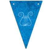 Blue Lyre Hintergrund Wimpelkette (Erste Fahne)