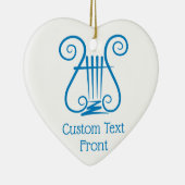 Blue Lyre Keramik Ornament (Rechts)