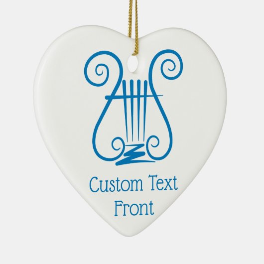 Blue Lyre Keramik Ornament (Rechts)