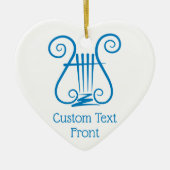 Blue Lyre Keramik Ornament (Vorne)
