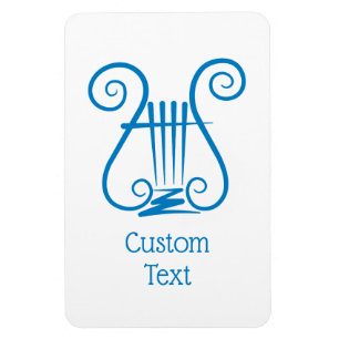 Blue Lyre Magnet