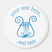 Blue Lyre Magnet (Vorne)