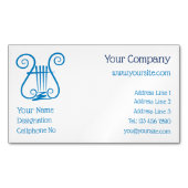 Blue Lyre Magnetische Visitenkarte (Vorderseite)