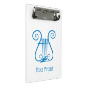 Blue Lyre Mini Klemmbrett (Schrägansicht)