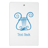 Blue Lyre Mini Klemmbrett (Rückseite)